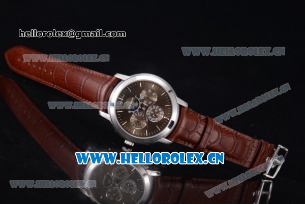Audemars Piguet Jules Audemars Grand Complication Asia ST16 Automatic Steel Case Brown Dial Stick Markers and Brown Leather Strap (EF) - Click Image to Close
